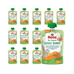 PACK DE 12 x ROI DES LÉGUMES (carotte - patate douce - pois) SANS SUCRE A PARTIR DE 6 MOIS DEMETER BIO 100 g - HOLLE
