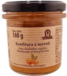 Confiture d'abricots sucrée à l'érythritol sans sucre 160 g