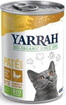 Aliment pour chat adulte, Pâté au poulet à la spiruline et aux algues Bio 400 g – Yarrah