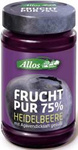 Mousse aux myrtilles (75% de fruits) BIO 250 g