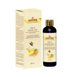 Huile capillaire de riz à l'huile de romarin et d'argan 200 ml - Sattva