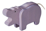 Hippopotame en bambou à partir de 24 mois (9 x 4 x 7 cm) – EverEarth