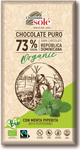 Chocolat amer 73% de cacao à la menthe BIO 100 g