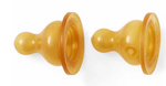 Tétine de biberon anti-colique à débit lent 0-3 mois, pack de 2 – Hevea