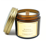 Bougie parfumée à la vanille française, en cire de soja, mèche en bois 120 ml – Your Candle