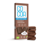 Chocolat noix de coco sans sucre ajouté Bio 40 g – Cocoa