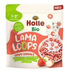 Anneaux de céréales pomme-fraise Lama sans sucres ajoutés dès 1 an Bio 125 g – Holle