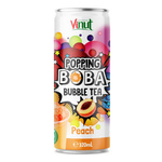 Popping Boba Bubble Tea boisson au thé aux perles éclatantes et au jus de pêche 320 ml – Vinut