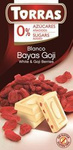 Chocolat blanc aux baies de Goji 75 g – Torras