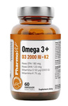 Omega-3 + vitamines D3 + K2 sans gluten, complément alimentaire, 60 gélules – Pharmovit