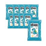 PACK DE 10 x Chips de maïs Dinosaures avec sel de mer VERRE GRATUIT. BIO 4x15 g