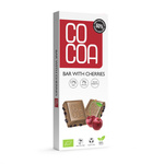 Barre aux cerises blanches 60 % moins de sucre bio 40 g - COCOA