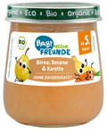 Mousse poire - banane - carotte sans gluten et sans sucres ajoutés à partir de 5 mois bio 120 g - Freche Freunde