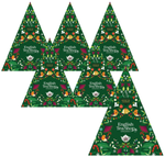 PACK DE 6 x Calendrier de l'Avent pyramide BIO (Trangular vert - 13 saveurs de thé) (25 x 2 g) 50 g English Tea Shop Organic