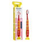 Brosse à dents enfant 10500 ultra souple fusée rouge et jaune - Nordics