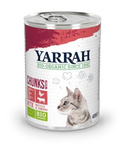 Pâtée pour chat, morceaux de poulet et de bœuf à la tomate et à l'ortie Bio 405 g – Yarrah