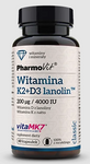 Vitamine K2 + D3 complément alimentaire sans gluten 60 gélules - Pharmovit (Classic)