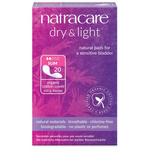 Protections urologiques fines Bio Natracare pour l'incontinence (absorption 109 ml) 20 pièces