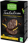 Biscuits au gingembre et au citron en chocolat noir bio 130 g - Le Moulin du Pivert